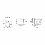 Унитаз приставной Jacob Delafon Rodin+ EDAA102-00 белый