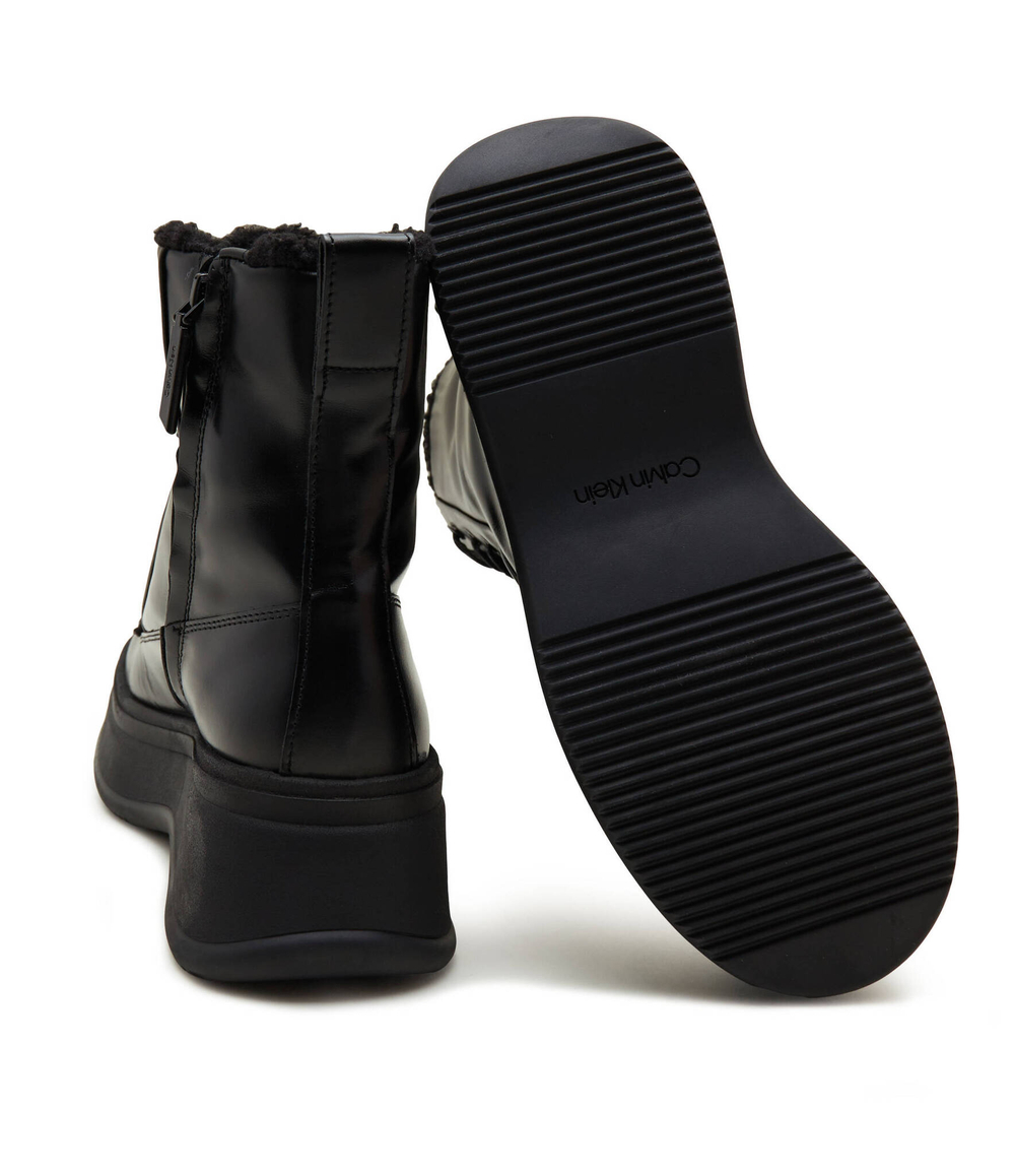 Кожаные ботильоны на платформе Calvin Klein - черный(HW0HW01685)