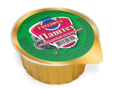 Паштет индюшиный печеночный 100г. Гродфуд