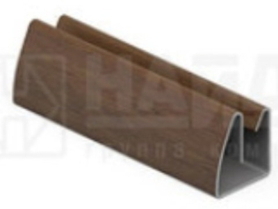Профиль горизонтальный под стекло и зеркало 4*520 мм, Орех