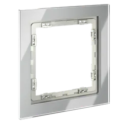 Рамка стеклянная VOLTUM S70 на 1 пост, (сталь, стекло) vls110105