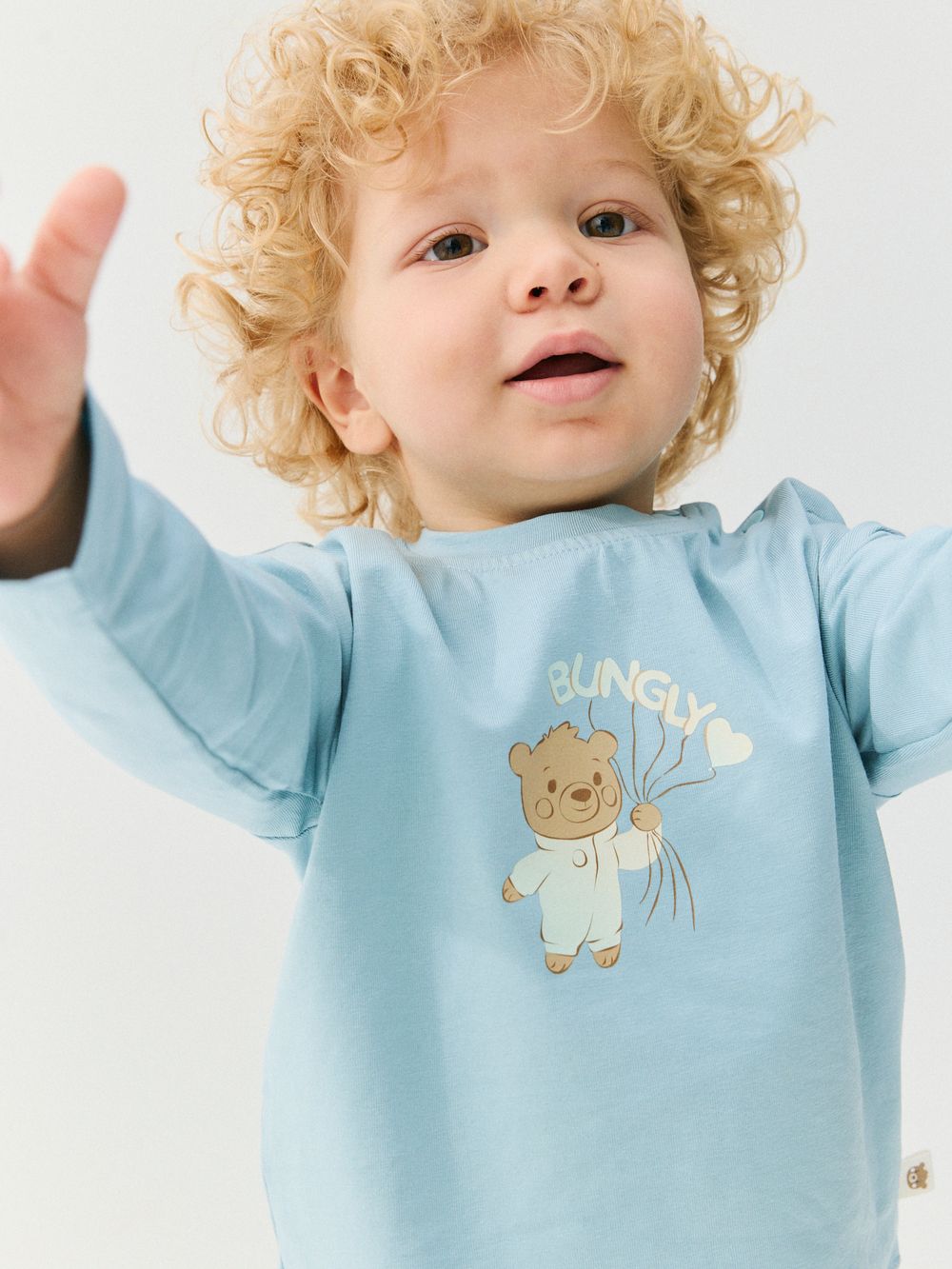 Лонгслив "Аква с мишкой" с принтом 0+