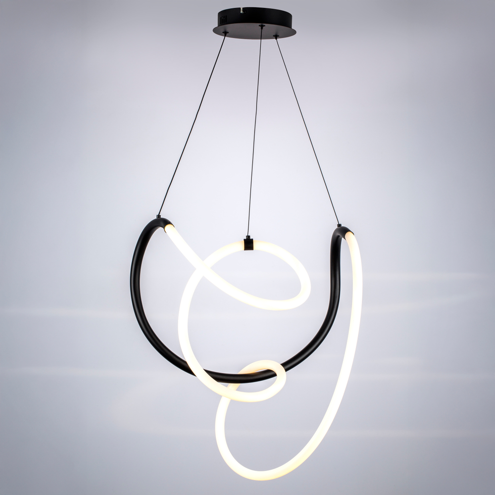 637067 Люстра CORINTO 30W LED 2530LM ЧЕРНЫЙ 3000K IP20