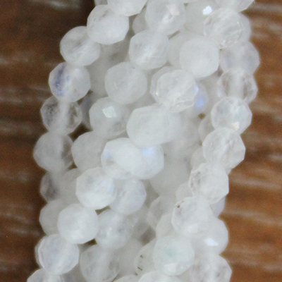 Лунный адуляр АА качество юв. огранка бусины 4мм 3мм 2мм