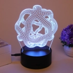 Светильник ночник «3D-Метамарфоза» на пластиковой подставке, с включателем USB