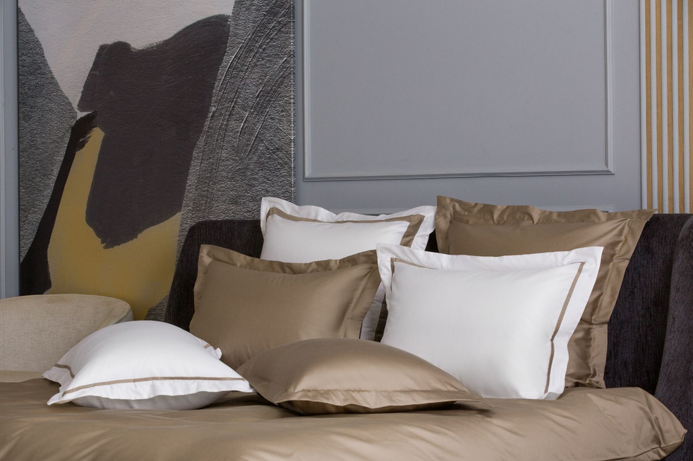 Наволочки 2шт 50х90 German Grass Alpine Caramel Beige Allure с широким кантом