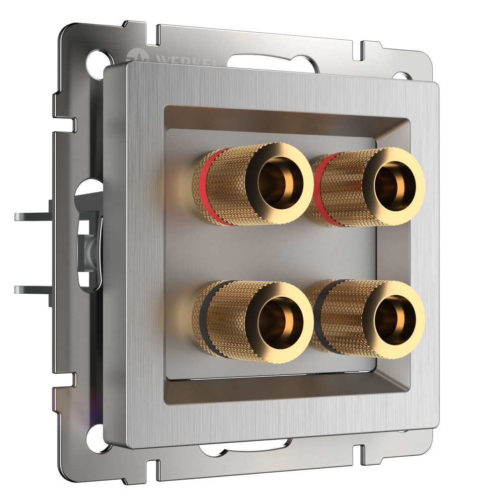 Акустическая розетка (cеребряный рифленый)