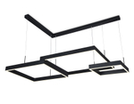 Светильник светодиодный подвесной с пультом FA6649/3 BK черный 195W 1260*1050*840 (ПДУ РАДИО 2.4G)