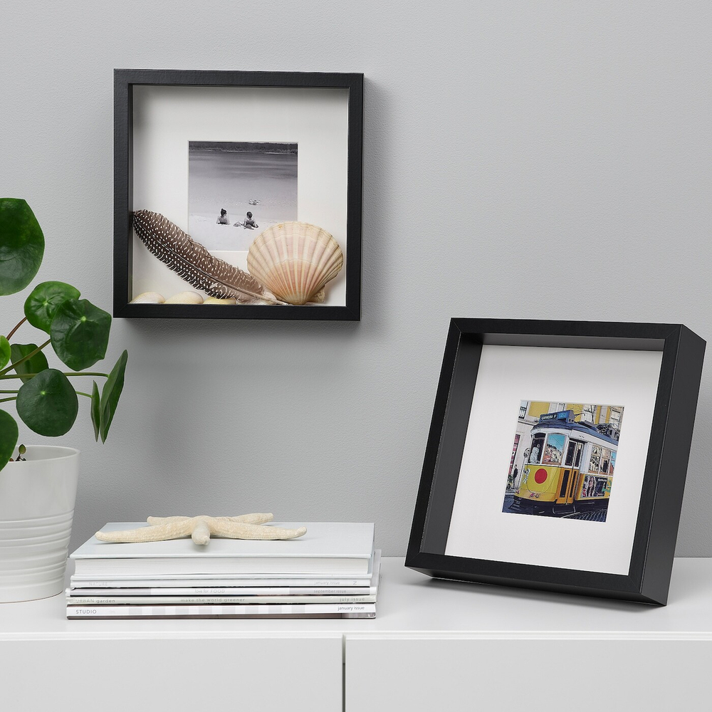 IKEA SANNAHED  (ИКЕА САННАХЕД)  -  Рамка, черная, 25x25 см