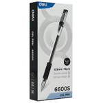 Ручка гелевая DELI "6600" 0,5 мм, черная