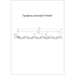 Профиль волновой Grand Line Optima Kredo 0,45 мм RAL 6002 резка