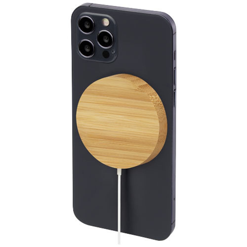 Atra 10W бамбуковое магнитное беспроводное зарядное устройство