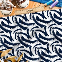 Ткань премиум флис синие мазки