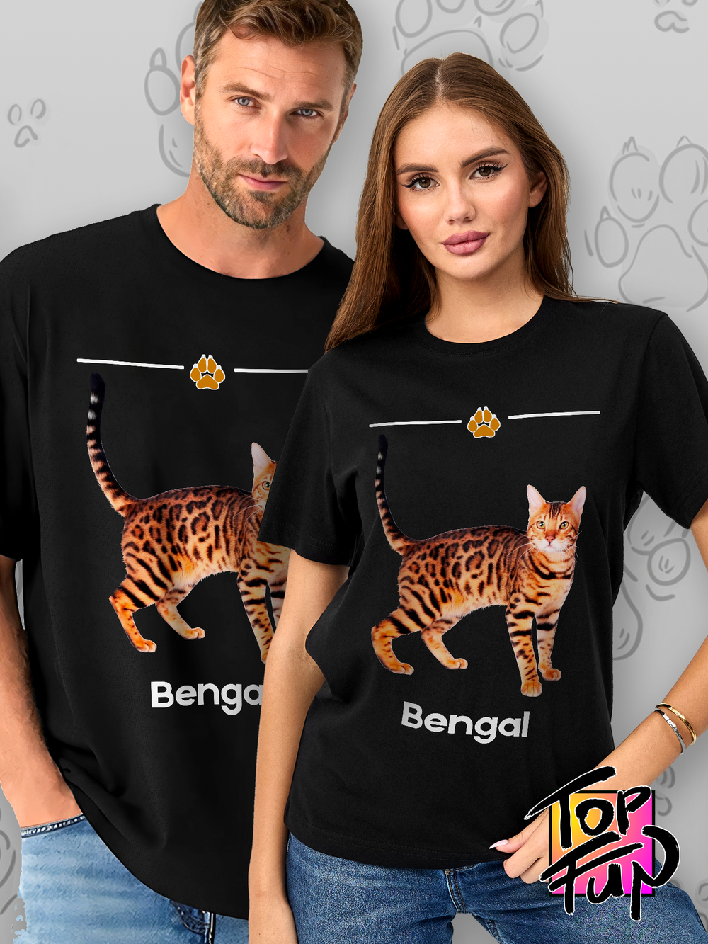 Футболка бенгальская кошка