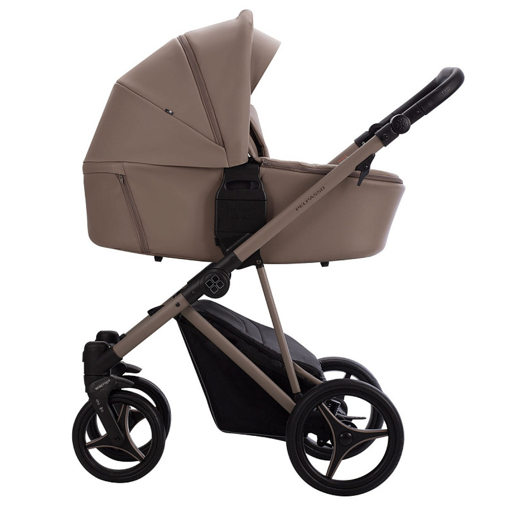 Детская коляска Bebetto Pelpasso Pro 2 в 1 04 Св.бежевая кожа