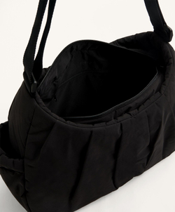 OYSHO Сумка-шоппер с боковыми карманами, черный