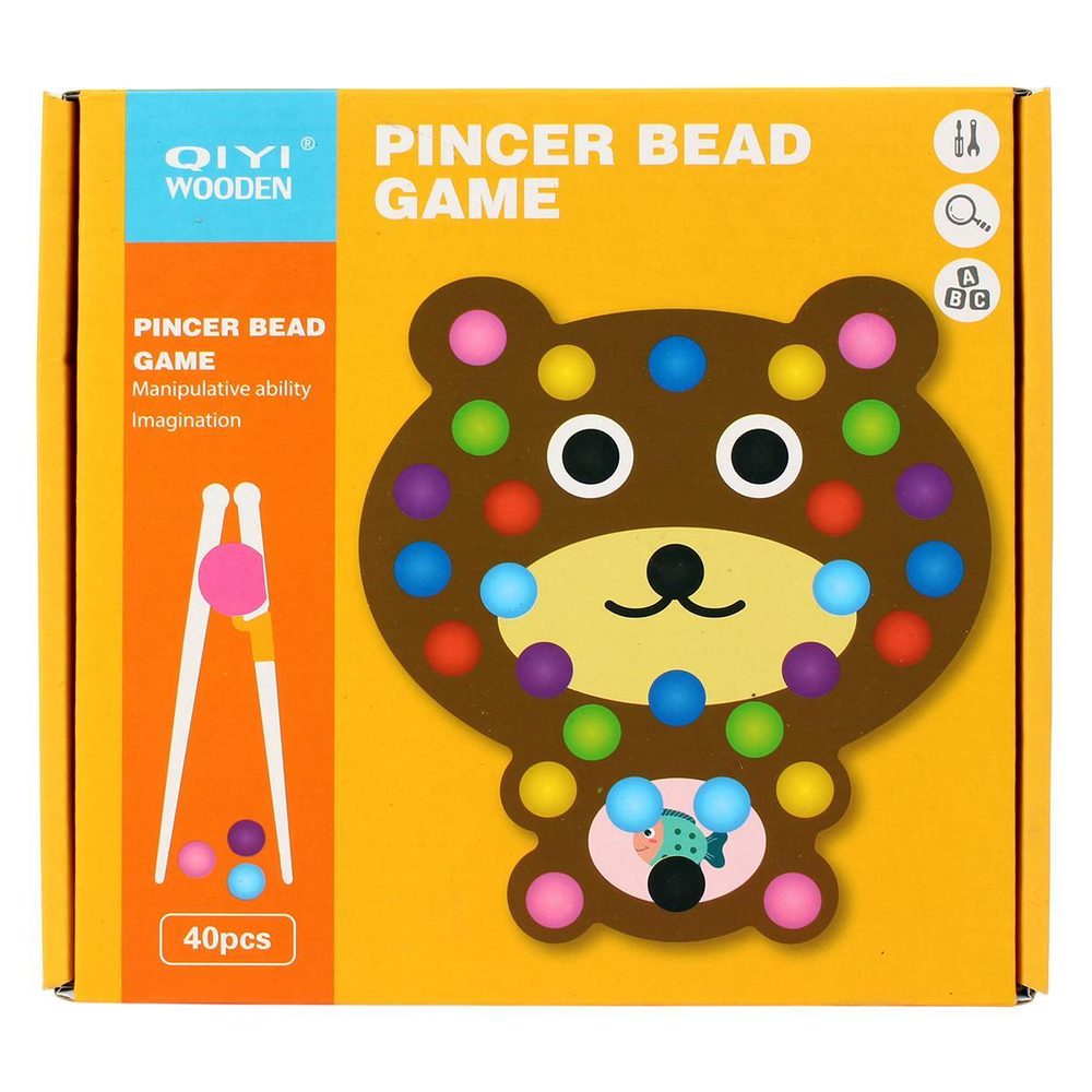 Развивающая игрушка деревянная с шариками коробка C-41932