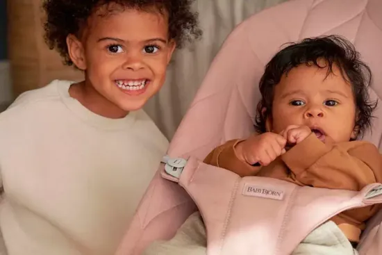 Кресло-шезлонг BabyBjorn Bliss Dark Purple, Dusty Pink