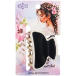 Заколка - краб для волос «AKS-EMPIRE», цвет черный, 4*3см