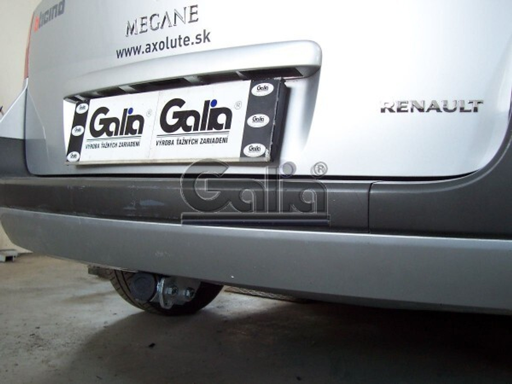 Фаркоп оцинкованный Galia R074A для Renault Megane II 2003-2008 (classic) седан/универсал, Megane III универсал 2008-(паспорт и сертификат в комплекте)(без электрики)