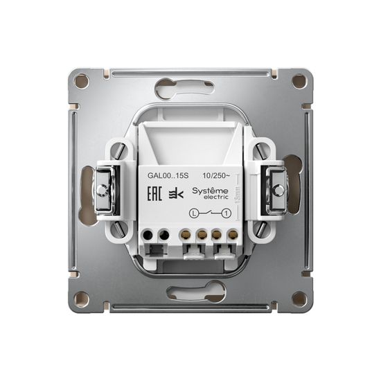 Выключатель кнопочный 1-кл. ArtGallery быстрозажим. клем. механизм песочн. SE GAL001215S