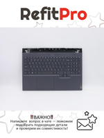 Верхняя панель с клавиатурой (топкейс) для ноутбука Lenovo Legion 7-15IMH05/Legion 7-15IMHg05 81YT раскладка - русская, с подсветкой, серый (5CB0Z20997), оригинал