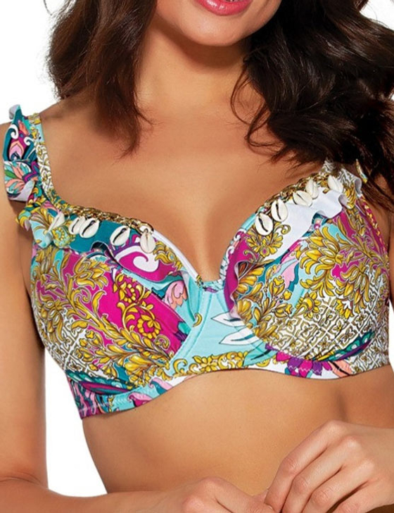 Верх купальника мягкий Ava TURQUOISE PAISLEY SK161
