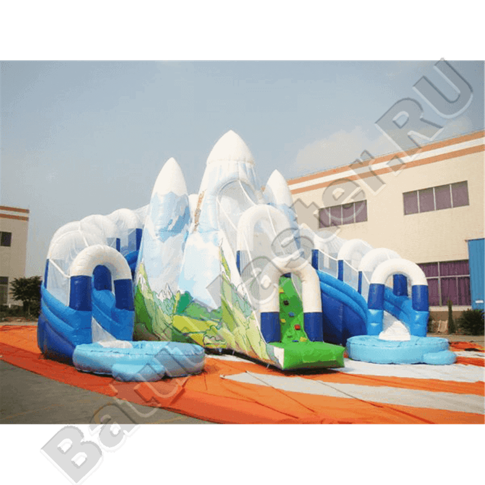 Коммерческий надувной батут «Ледяная гора», 12,5×11,5×9 м