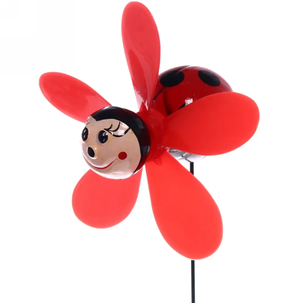 Фигура на спице «Божья коровка» 12*12*60см ветрячок для отпугивания птиц