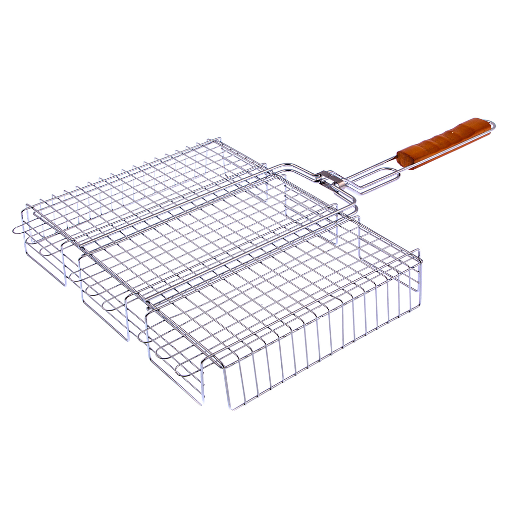 Решетка гриль 315 х 410 х 70 мм, объемная, хромированная Camping Palisad