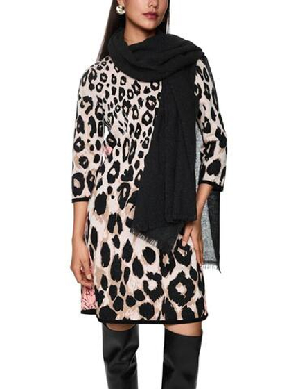 Marc Cain Шарф из шерсти с добавлением металлизированной нити