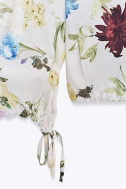ZARA РУБАШКА С ЦВЕТОЧНЫМ ПРИНТОМ — ZW COLLECTION, РАЗНОЦВЕТНЫЙ