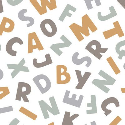 Английские буквы на белом фоне