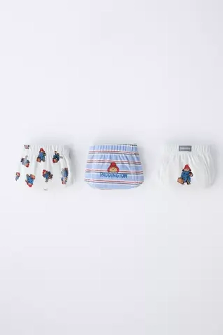 ZARA НАБОР ИЗ ТРЕХ ТРУСОВ PADDINGTON ™, ЭКРЮ