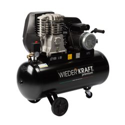 WDK-91053 (УЦЕНКА) Компрессор поршневой с ременным приводом 423 л/мин, 2.2 КВт, 220 В, ресивер 100 л