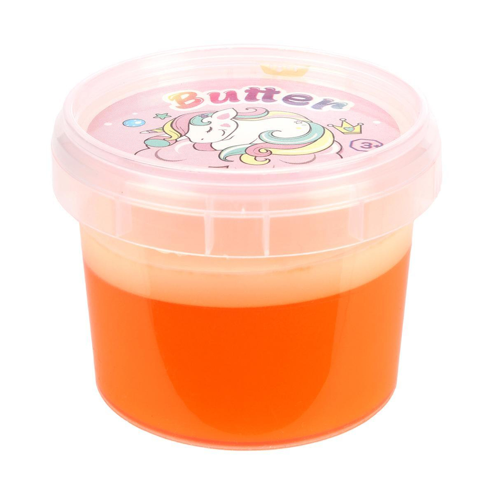 Слайм Butter 75гр. Оранжевый (Стекло)