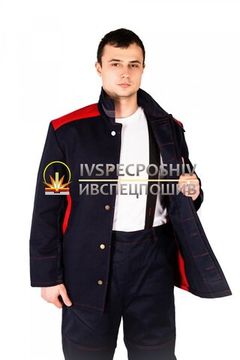 Костюм сварщика "СварМакс-2" брюки (т.синий/красный)