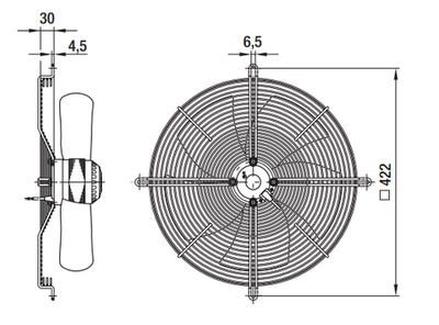 Вентилятор осевой S4D350-BR06-31