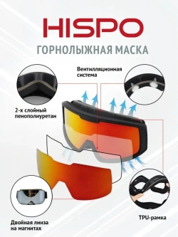 Маска горнолыжная, для сноуборда