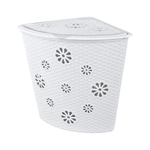 Корзина д/белья Плетёнка 45л. (угл) (белый) (комплект 6 шт)