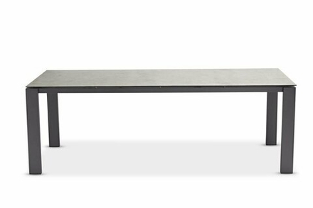 Lyon-Andy 220A+6R, комплект обеденной мебели антрацит/серый, алюминий/спеченный камень/тик