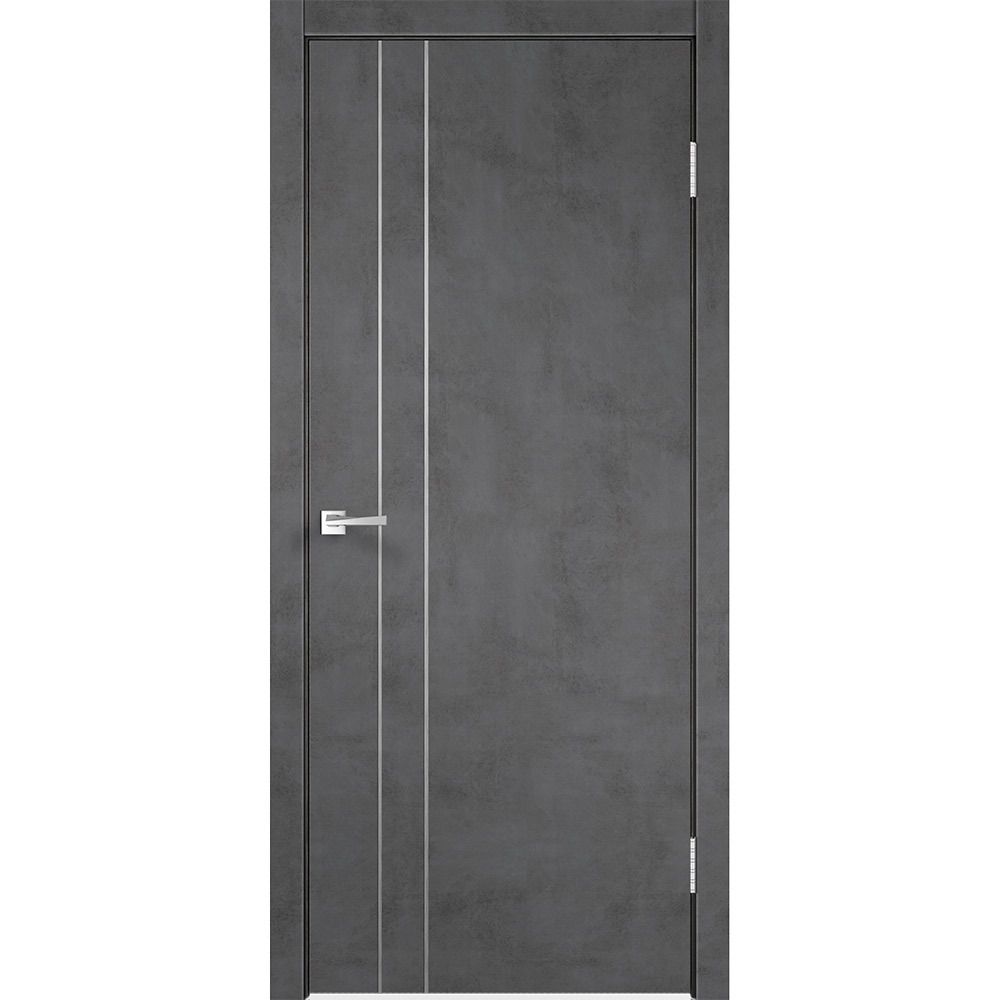 Межкомнатные двери VellDoris TECHNO М2 глухое с замком Муар темно-серый