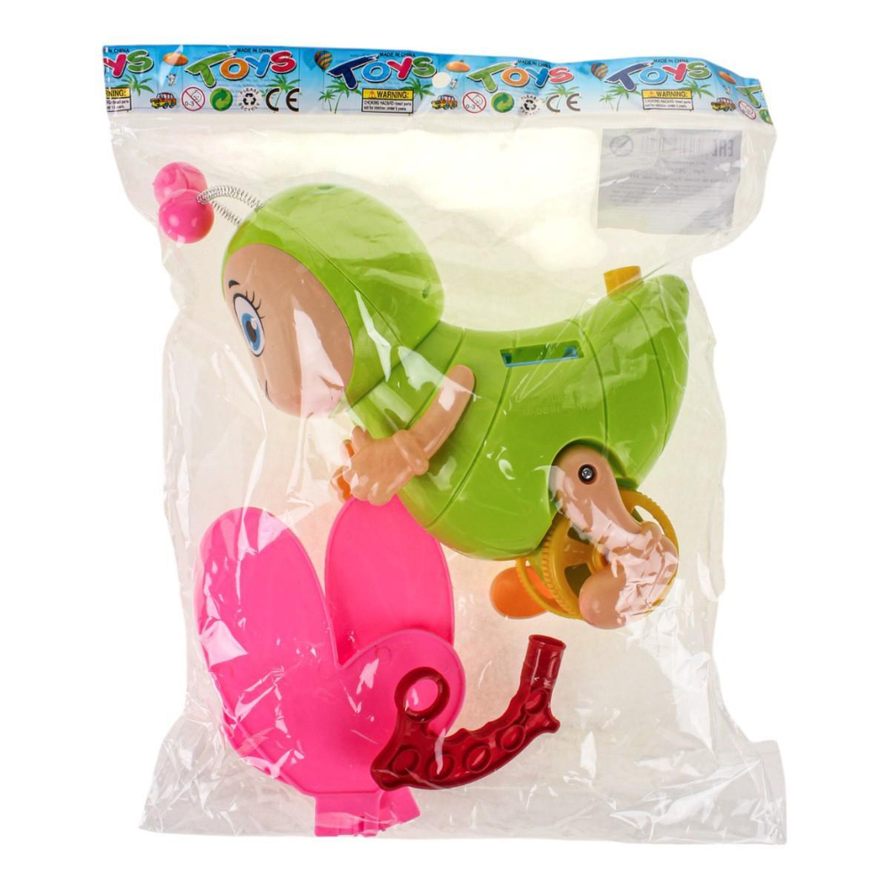 Каталка на палке Жук 56см, розовый, пакет 345