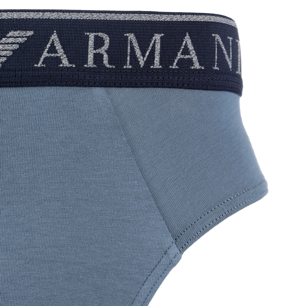 Набор мужских трусов брифов 2в1 (серый, серо-голубой) Emporio Armani 111733_4F720 15349