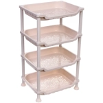 Этажерка малая «ИДЕЯДОМА», 4 секции, цвет бежевый, 28*22*49см (пакет)