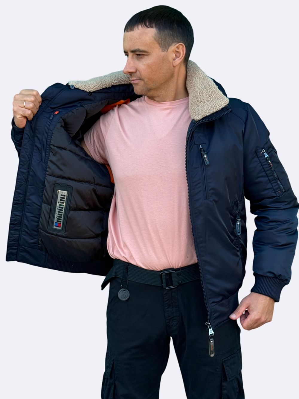 Куртка бомбер Corbona Зима синий