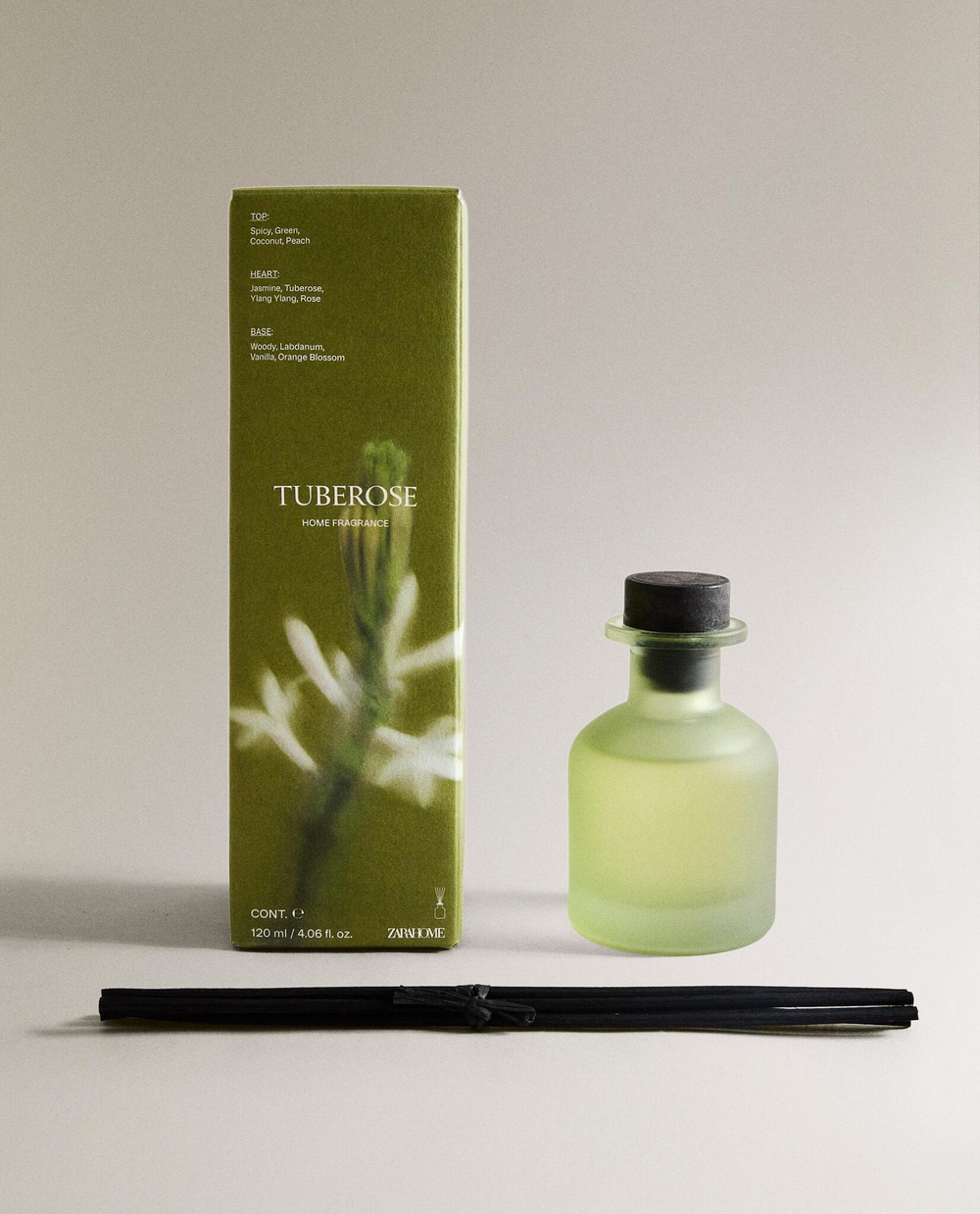 Zara Home TUBEROSE REED DIFFUSERS — ароматический диффузор с тростниковыми палочками, Тубероза, 120 мл