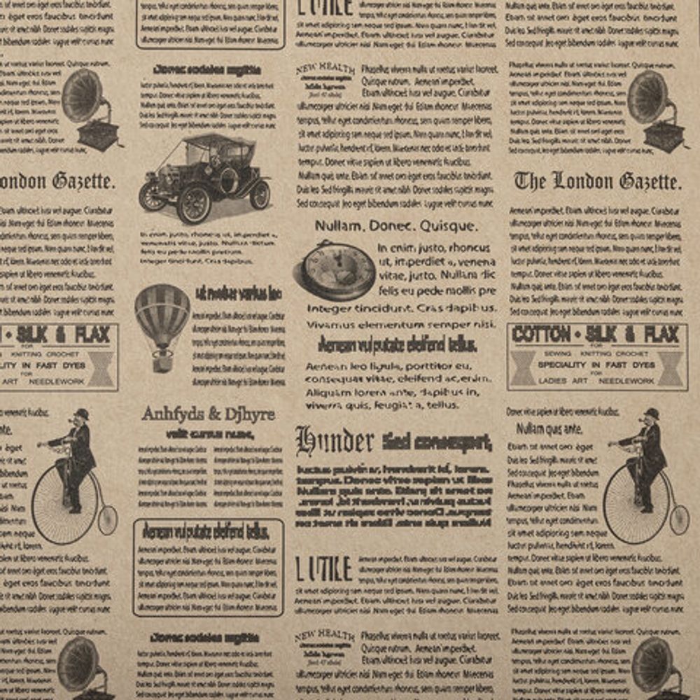 Бумага упаковочная "Kraft Unlimited", 70x100 см, 10 дизайнов ассорти, ЗОЛОТАЯ СКАЗКА, 591913, 1шт