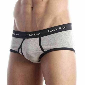 Мужские трусы брифы Calvin Klein 365 Grey Black Brief