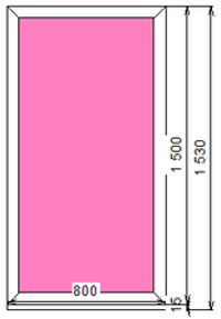 Пластиковое окно 1500 х 800 ТермА Эко